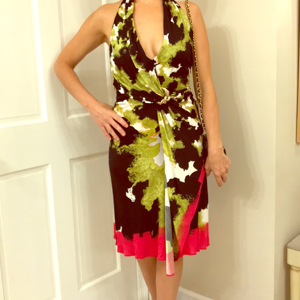 Roberto Cavalli Dress w/ Snake Brooch